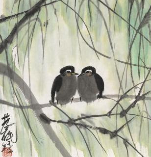 Lin Fengmian - Birds On A Branch