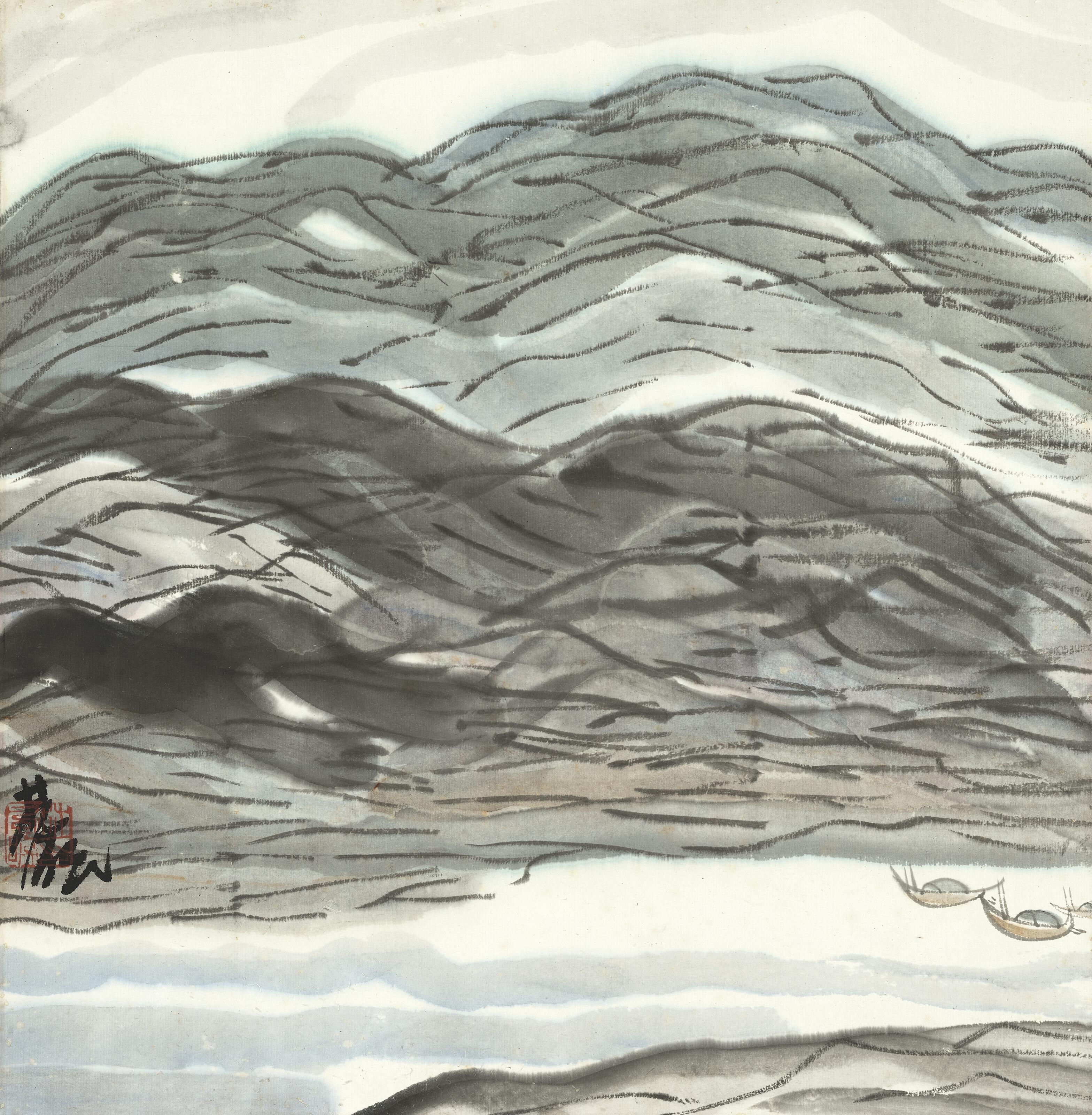 Lin Fengmian - Boats on the River