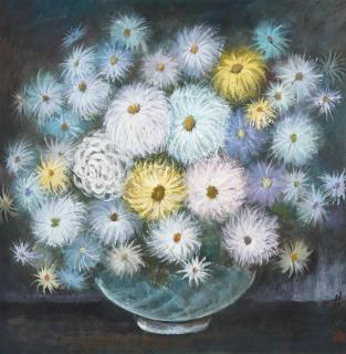 Lin Fengmian - Chrysanthemum in Vase