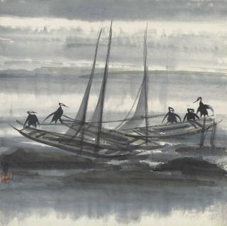 Lin Fengmian - Cormorants