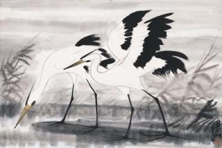 Lin Fengmian - Dance - Two Egrets