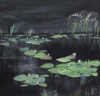 Lin Fengmian - Evening Breeze by the Lotus Pond