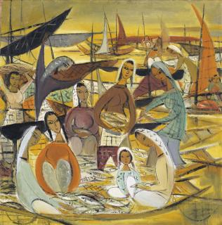 Lin Fengmian - FISHING VILLAGE