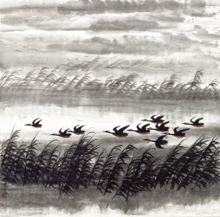 Lin Fengmian - Flying Geese