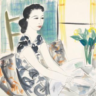 Lin Fengmian - Lady By The Window