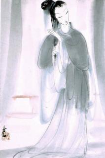 Lin Fengmian - Lady in front of the mirror