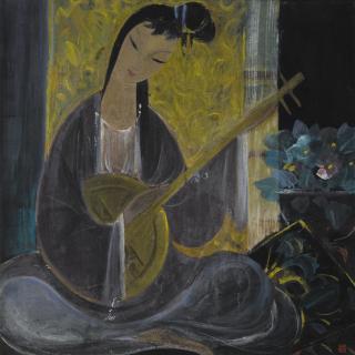 Lin Fengmian - Lady With A Moon Lute
