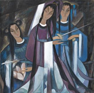 Lin Fengmian - Lotus Lantern