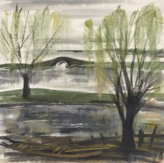 Lin Fengmian - Misty Scenery