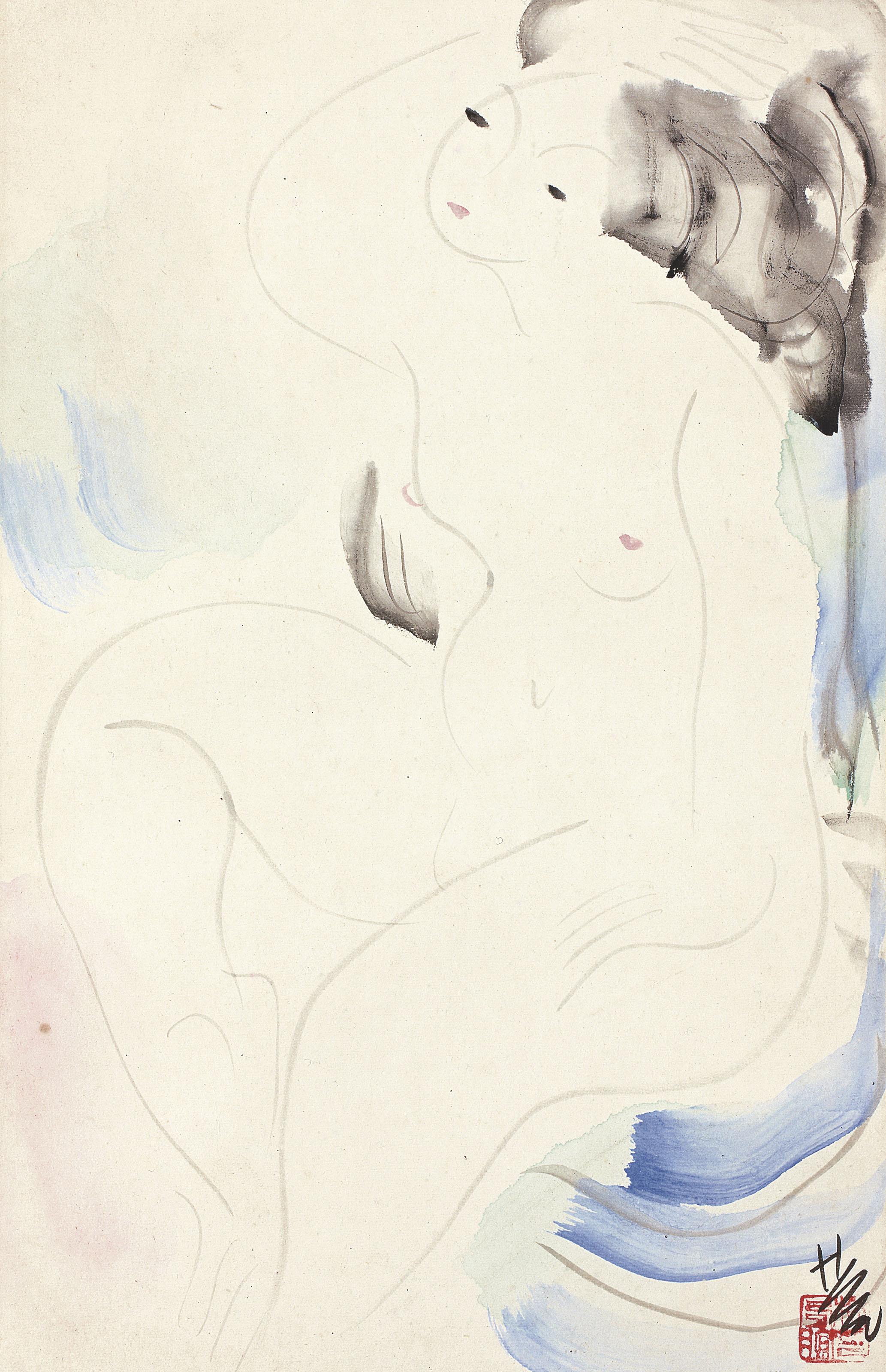 Lin Fengmian - Nude