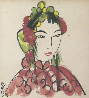 Lin Fengmian - Opera Figure