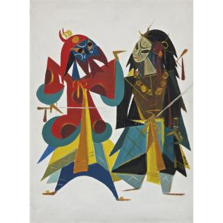 Lin Fengmian - Opera Figures
