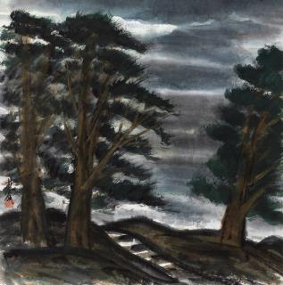 Lin Fengmian - Pine Trees