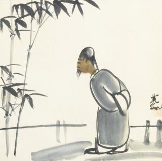 Lin Fengmian - Scholar Appreciating Bamboo
