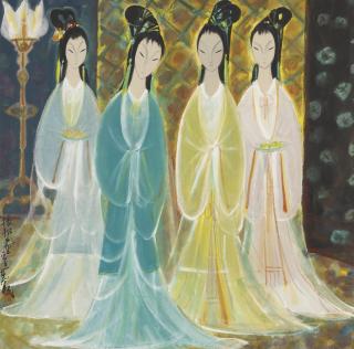 Lin Fengmian - The Four Beauties