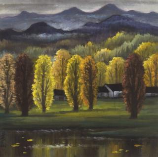 Lin Fengmian - Tranquil Lake in the Autumn