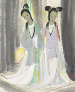 Lin Fengmian - Two Beauties