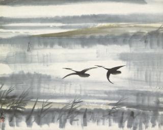 Lin Fengmian - Two Flying Geese