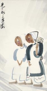 Lin Fengmian - Two Villagers