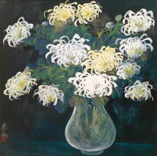 Lin Fengmian - Vase of Chrysanthemums