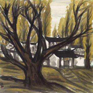 Lin Fengmian - Village in Autumn