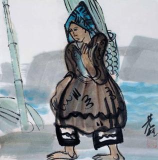 Lin Fengmian - Village woman