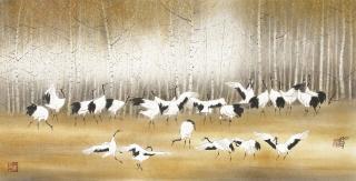 Lin Hukui - Cranes in the Autumn