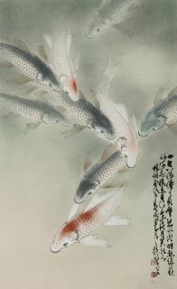 Lin Hukui - Nine Carps