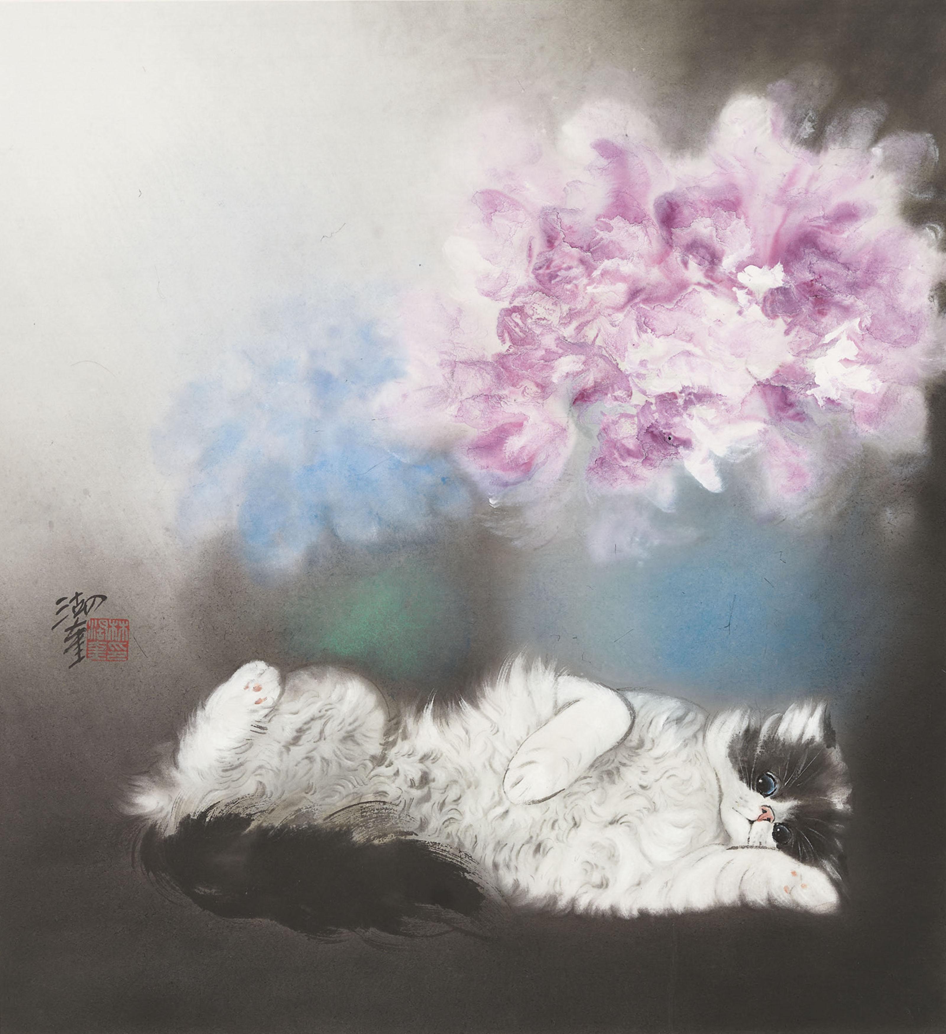 Lin Hukui - Playful Cat