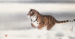 Lin Hukui - Tiger in the Snow