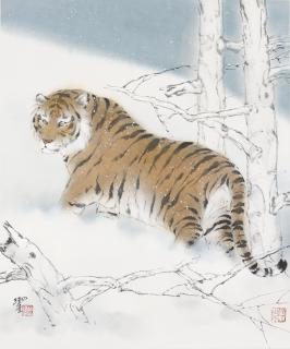 Lin Hukui - Tiger in the Snow