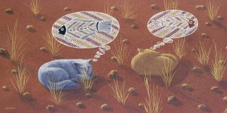 Lin Onus - Cat Dreaming