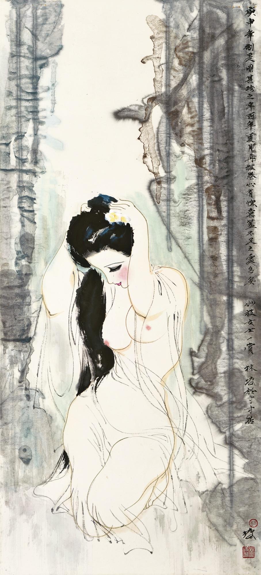 Lin Yong - Lady Tidying Her Hair