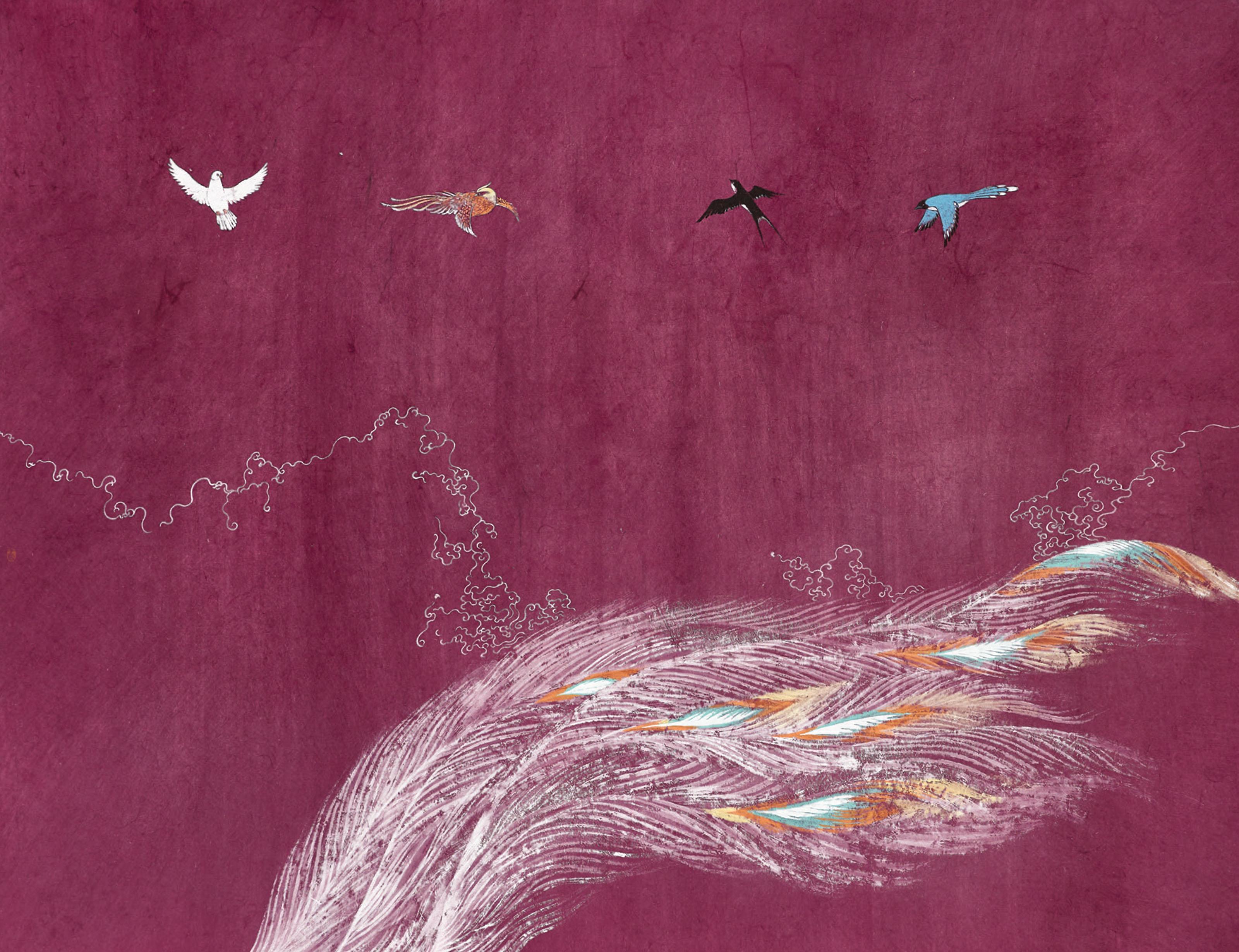 Lin Yusi - Four Auspicious Birds