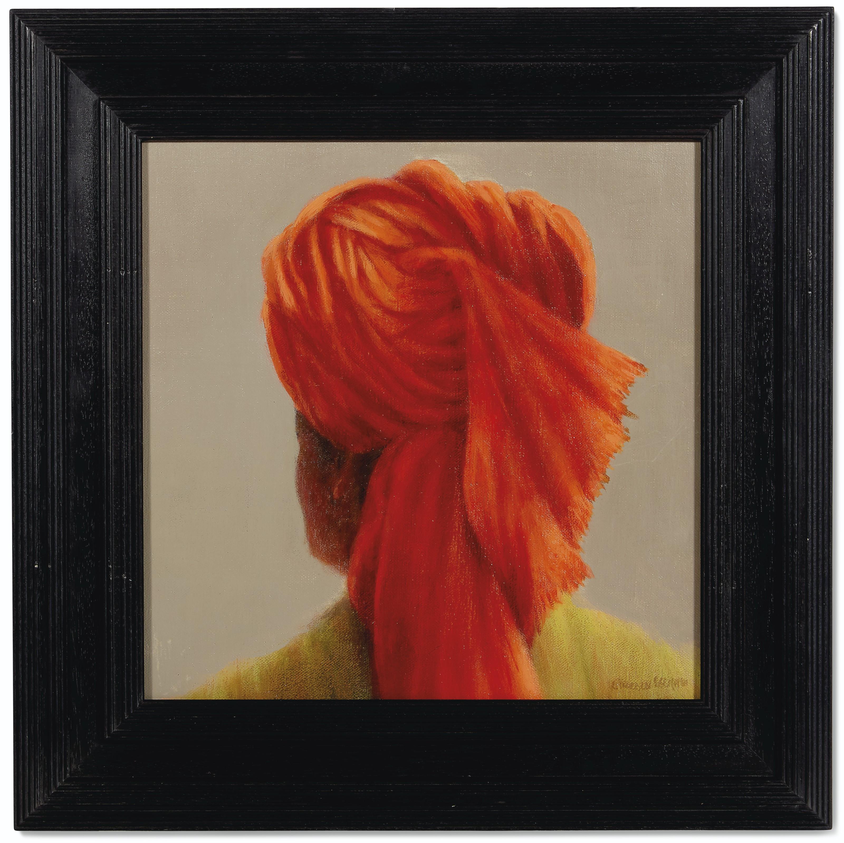 Lincoln Seligman - Orange turban and green jacket