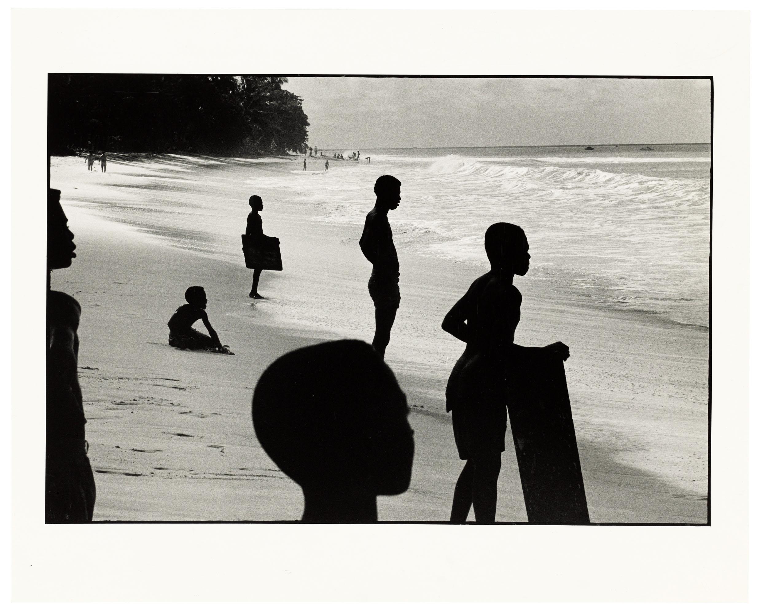 Linda Mccartney - Boys on the Beach. Barbados, 1972