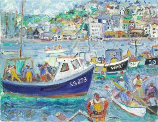 Linda Weir - Men Coming Home St Ives Harbour June 08