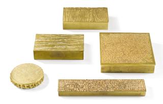 Line Vautrin - Four Boxes And One Ashtray, Circa 1945-1950