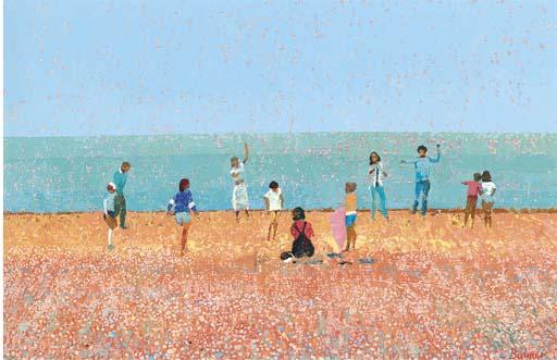 Lionel Bulmer - Frieze of Figures Against The Sea