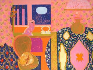 Lionel Bulmer - Interior With Yellow Cat