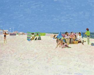 Lionel Bulmer - Windbreaks on the beach