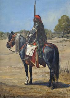 Lionel Dalhousie Robertson Edwards, R.I., R.C.A. - A tribesman on horseback