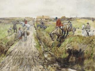 Lionel Dalhousie Robertson Edwards, R.I., R.C.A. - Crossing the track