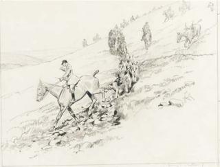 Lionel Dalhousie Robertson Edwards, R.I., R.C.A. - Down the side of Dunkerry, the Devon and Somerset