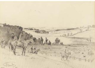 Lionel Dalhousie Robertson Edwards, R.I., R.C.A. - Gone To Ground