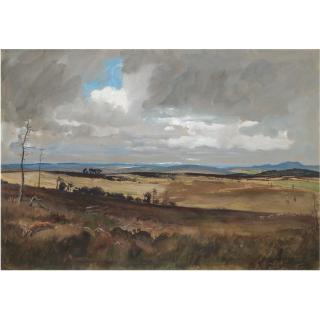 Lionel Dalhousie Robertson Edwards R.I., R.C.A. - In Full Cry On The Welsh Border