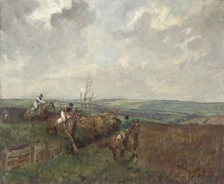 Lionel Dalhousie Robertson Edwards, R.I., R.C.A. - The Dulverton point-to-point