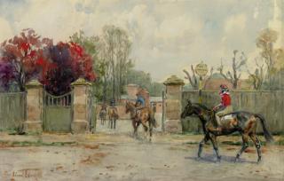 Lionel Edwards - Autumn Morning, Newmarket