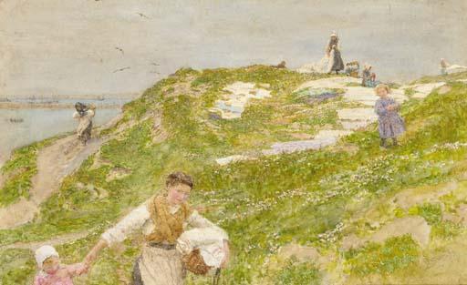 Lionel Percy Smythe, R.A., R.W.S. - Bleaching Linen - Le portal