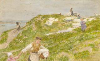 Lionel Percy Smythe, R.A., R.W.S. - Bleaching Linen - Le portal